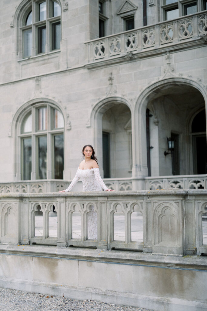 Engagement Session Locations Newport | Ochre Court Engagement Session | Newport RI Wedding Photographer Brianna Graca Weddings | Fine Art Editorial Imagery at Coastal Mansion Wedding Venues