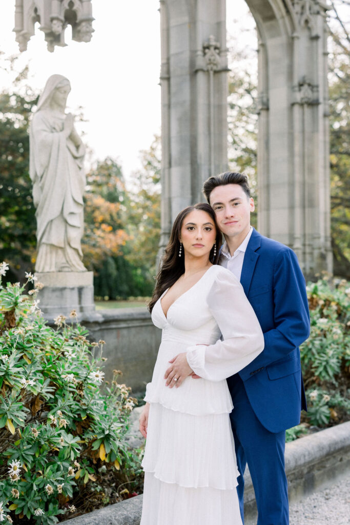 Engagement Session Locations Newport | Ochre Court Engagement Session | Newport RI Wedding Photographer Brianna Graca Weddings | Fine Art Editorial Imagery at Coastal Mansion Wedding Venues