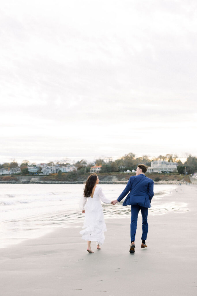 Engagement Session Locations Newport | Ochre Court Engagement Session | Newport RI Wedding Photographer Brianna Graca Weddings | Fine Art Editorial Imagery at Coastal Mansion Wedding Venues
