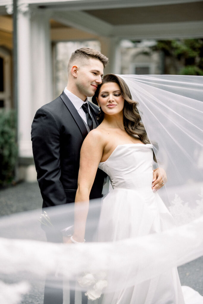 Blithewold Mansion Wedding | Newport RI Wedding Photographer Brianna Graca Weddings | Fine Art Editorial Imagery at Coastal Mansion Wedding Venues