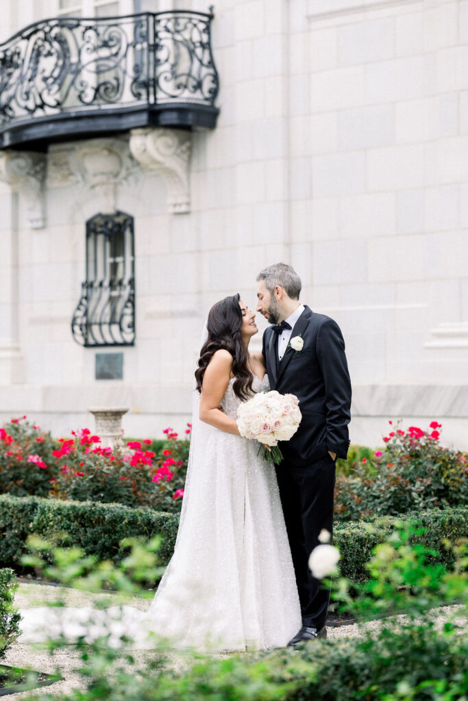 Rosecliff Mansion Wedding | Newport RI Wedding Photographer Brianna Graca Weddings | Fine Art Editorial Imagery at Coastal Mansion Wedding Venues