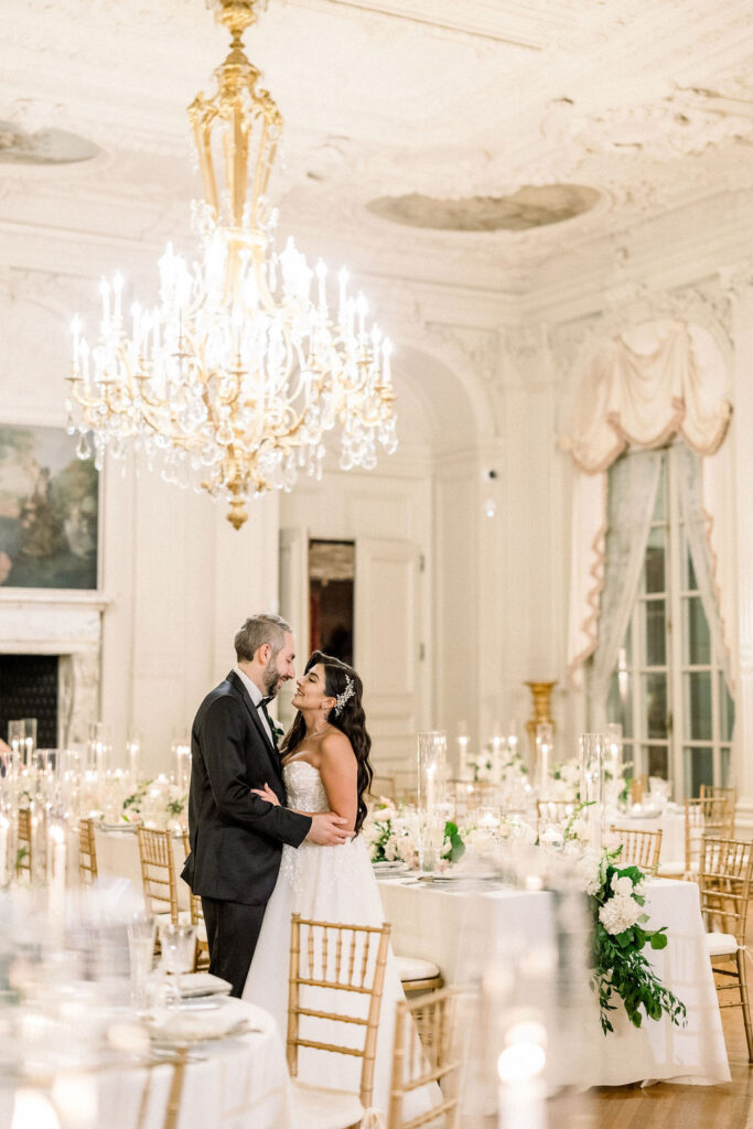 Rosecliff Mansion Wedding | Newport RI Wedding Photographer Brianna Graca Weddings | Fine Art Editorial Imagery at Coastal Mansion Wedding Venues
