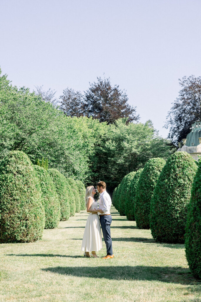 Elms Mansion Newport Engagement Session | Newport RI Wedding Photographer Brianna Graca Weddings | Fine Art Editorial Imagery at Coastal Mansion Wedding Venues