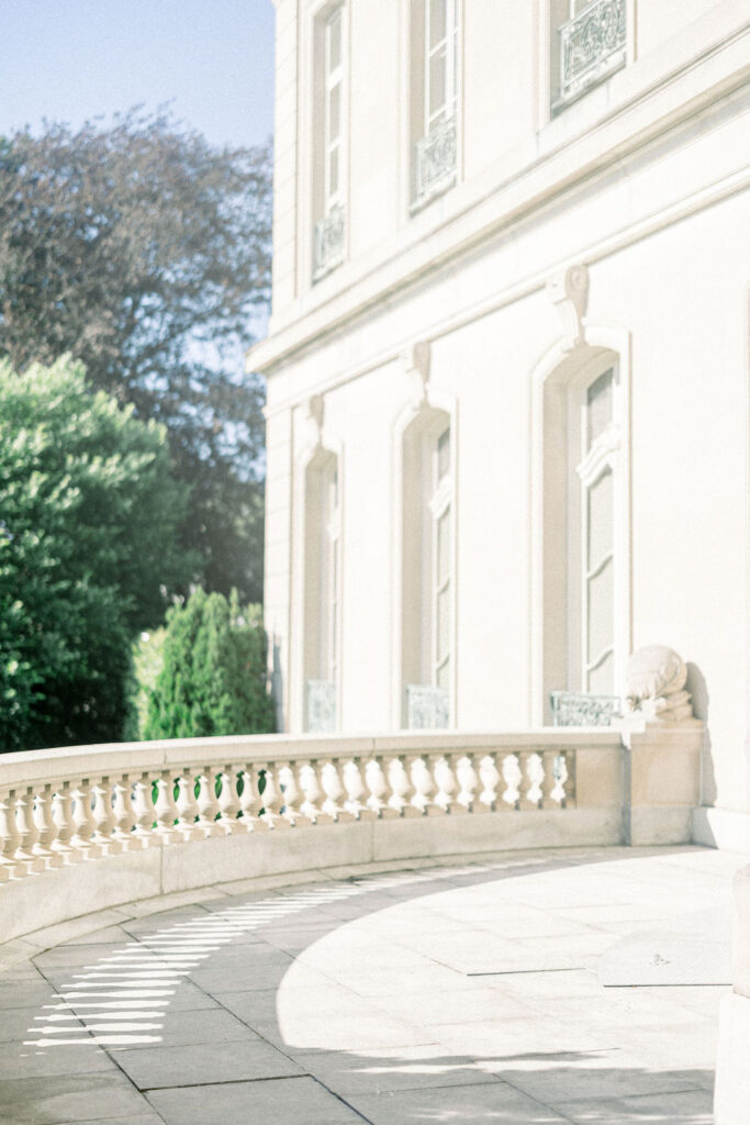 Elms Mansion Newport Engagement Session | Newport RI Wedding Photographer Brianna Graca Weddings | Fine Art Editorial Imagery at Coastal Mansion Wedding Venues