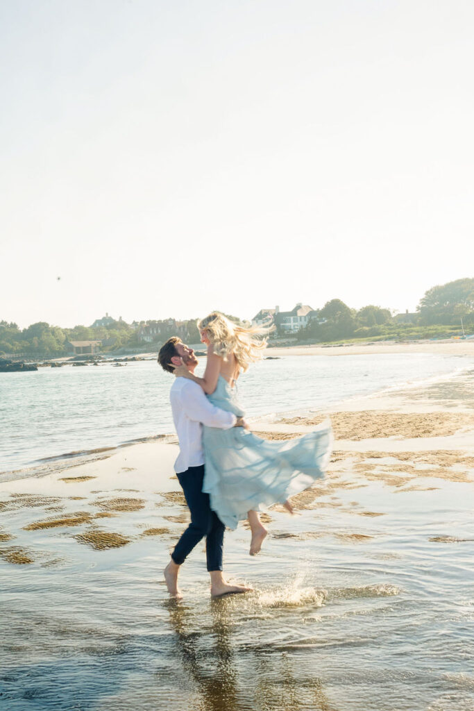 Elms Mansion Newport Engagement Session | Newport RI Wedding Photographer Brianna Graca Weddings | Fine Art Editorial Imagery at Coastal Mansion Wedding Venues