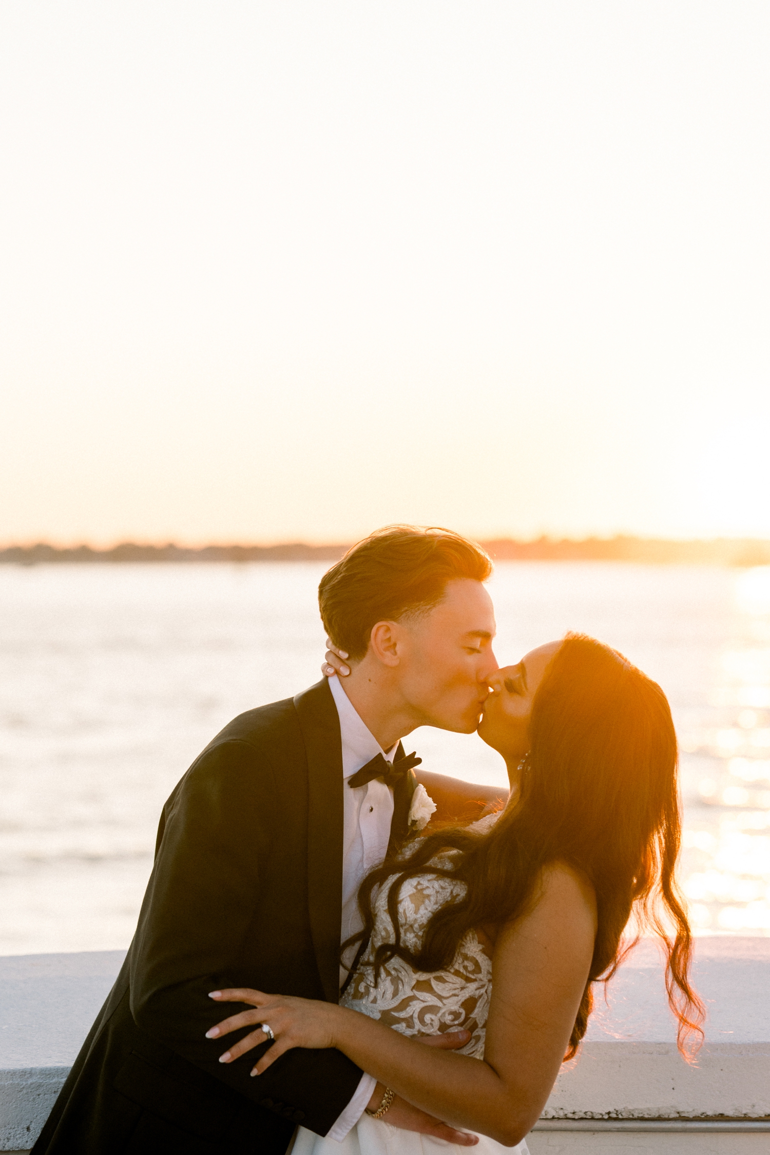 A coastal black tie celebration unfolds at a Newport Harbor Island Resort Wedding.
